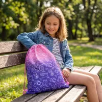 6. AstraBag Worek Szkolny Na Sznurkach AD1 Kitty 507026003