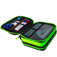 2. CoolPack Jumper 3 Piórnik Trzykomorowy Z Wyposażeniem Badges Grey B67150