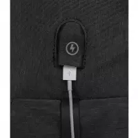 7. R-Bag Plecak Męski na Laptopa 15" z USB Packer Black Z011