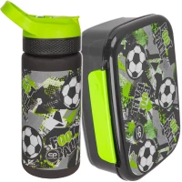 1. Zestaw CoolPack Bibby Bidon na napoje 420ml Let's Gol Z08674 + Śniadaniówka Z18674
