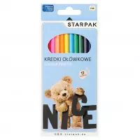 1. Starpak Kredki Ołówkowe 12 kolorów Miś 580599
