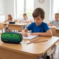 6. AstraBag Piórnik AC6 Saszetka Usztywniona Ombre Football 503026069