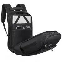 3. R-Bag Plecak Męski na Laptopa 15" z USB Forge Black Z061