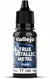 1. Vallejo: 77.160 - True Metallic Metal - Shade - Obsidian Black (18 ml)