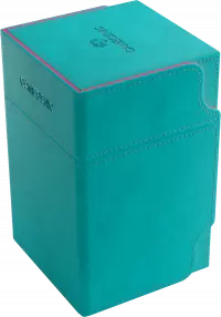 1. Gamegenic: Watchtower 100+ XL Convertible -  Pudełko na Karty - Teal/Pink