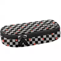 4. BeUniq Piórnik Tuba Usztywniona Strawberry Check BU26TR-013