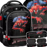 1.  Paso Zestaw Szkolny 3el Spiderman Black Plecak SP26FF-260 + Piórnik SP26FF-013 + Worek SP26FF-712