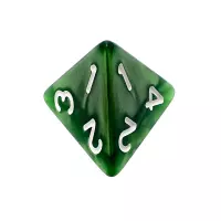8. Komplet kości REBEL RPG - Perłowe - Zielone