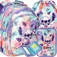 1. CoolPack Jerry Zestaw Szkolny Stitch 3el Plecak Pastel F029885 + Worek F054885 + Piórnik F076885