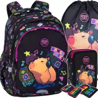 1. CoolPack Zestaw Szkolny Capybara Music 3el. Plecak Jerry F029961 + Worek F159961 + Piórnik F066961