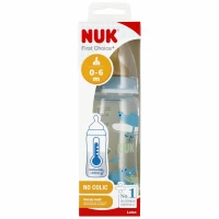 1. Nuk Butelka z Wskaźnikiem temp. 300ml 0-6m First Choice+ Niebieska 528759