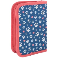 2. AstraBag Piórnik AC1 Pojedynczy Dwuklapkowy bez Wyposażenia Cute Puppy 503022051