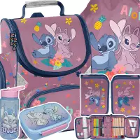 1. Paso Zestaw Szkolny 5el.Aloha Różowy Tornister DS26VV-525 + Piórnik DS26VV-P001 + Worek DS26VV-712