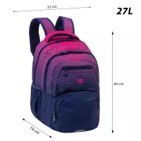 5. ABag Plecak Szkolny AB200 Hexagon Pink Ombre 502026055