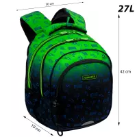10. AstraBag Plecak Szkolny AB300 Ombre Football 502026053