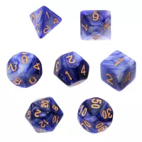 2. Komplet kości REBEL RPG - Dwukolorowe - Fioletowo-srebrne