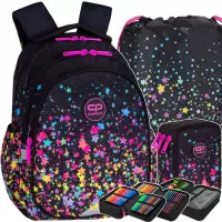 1. CoolPack Zestaw Szkolny Galaxy 3el. Plecak Jerry E29589 + Worek 552614+ Piórnik E67589