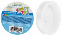 4. Craft With Fun Ozdoba Dekoracyjna Żyłka Biała 14m Grubość 0,5 mm 471470