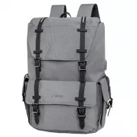 1. R-Bag Plecak Męski na Laptopa 15" z USB Packer Grey Z012
