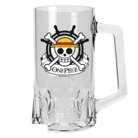 1. Kufel Szklany One Piece Czaszka - Luffy