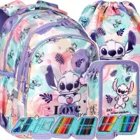 1. CoolPack Jerry Zestaw Szkolny Stitch 3el Plecak Pastel F029885 + Worek F054885 + Piórnik F067885