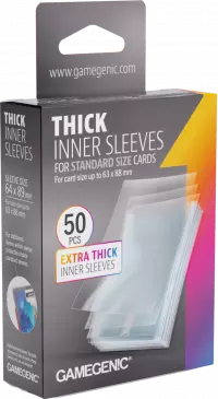 1. Gamegenic: Thick Inner Sleeves - Standard 64x89 mm - Koszulki na Karty - 50 sztuk