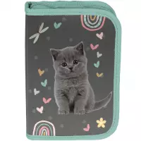 4. Paso Piórnik Dwuklapkowy bez Wyposażenia Grey Cat PP26CS-P001BW