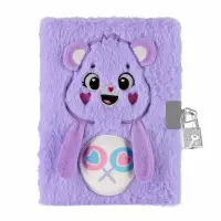 5. Starpak Pamiętnik Pluszowy Zamykany na Kłódkę Care Bears Fioletowy 580134