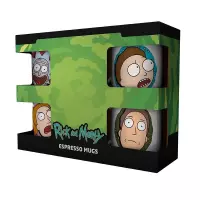 1. Zestaw 4 Filiżanek do Espresso Rick i Morty - Postacie