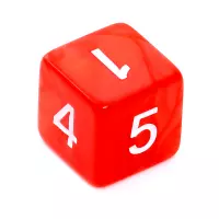 7. Komplet kości REBEL RPG - Perłowe - Czerwone