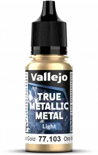 1. Vallejo: 77.103 - True Metallic Metal - Light - Imperial Gold (18 ml)