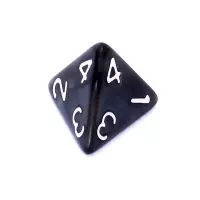 3. Komplet kości REBEL RPG - Perłowe - Czarne
