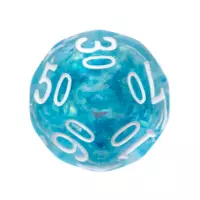 4. Komplet kości REBEL RPG - Gęsty rdzeń - Morskie (białe cyfry)