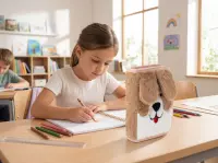 9. AstraBag Piórnik AC1 Pojedynczy Dwuklapkowy bez Wyposażenia Fluffy Puppy 503026023