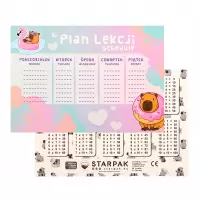 4. Starpak Plan Lekcji A5 z Naklejkami na Zeszyt Kapibara 591743