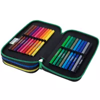 4. CoolPack Jumper 3 Piórnik Trzykomorowy Z Wyposażeniem Hello Kitty Black Neon F067034