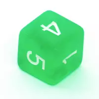 4. Komplet kości REBEL RPG - Kryształowe - Jasnozielone