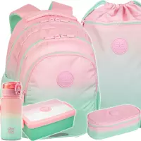 1. CoolPack Zestaw Szkolny Gradient Strawberry 5el. Plecak Jerry F029754 + Worek F070754 + Piórnik F062754 + 55981CP + Z07754