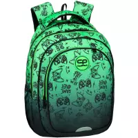 1. CoolPack Fast Plecak Szkolny Game Over Gradient Green F163969