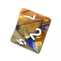 8. Komplet kości REBEL RPG - Dwukolorowe - Pomarańczowo-niebieskie