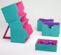 5. Gamegenic: Stronghold 200+ XL Convertible - Pudełko na Karty - Teal/Pink