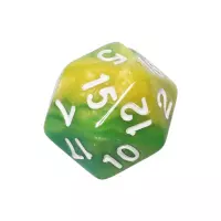 4. Komplet kości REBEL RPG - Dwukolorowe - Zielono-żółte