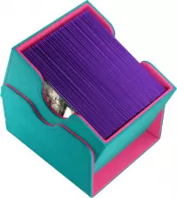 4. Gamegenic: Sidekick 100+ XL Convertible - Pudełko na Karty - Teal/Pink