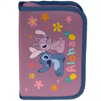 4. Paso Piórnik Dwuklapkowy bez Wyposażenia Stitch Aloha Różowy DS26VV-P001BW