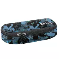 2. BeUniq Piórnik Tuba Usztywniona Blue Game BU25GR-013