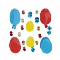 2. Craft With Fun Ozdoba Dekoracyjna EVA Jajka Samoprzylepne + Kryształki Wielkanoc 531829