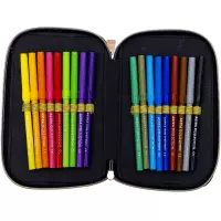 4. AstraBag Piórnik Trzykomorowy z Wyposażeniem AC31 Fluffy Kitty Black 503025027