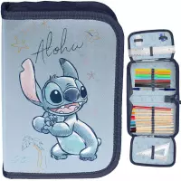 4. Paso Piórnik Dwuklapkowy z Wyposażeniem Stitch Blue DS26UU-P001