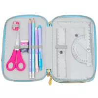 8. AstraBag Piórnik Trzykomorowy z Wyposażeniem AC31 Fluffy Capy 503026026