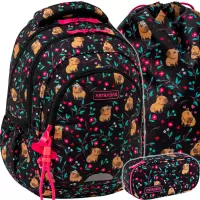 1. AstraBag Zestaw Szkolny Flower Capy 3el. Plecak AB330 502026012 + Worek 507026006 + Piórnik 503026020